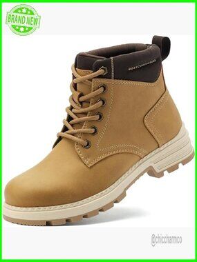 Lace Up Ankle Hiking Boots - Lightweight Casual Winter Shoes for Backpacking